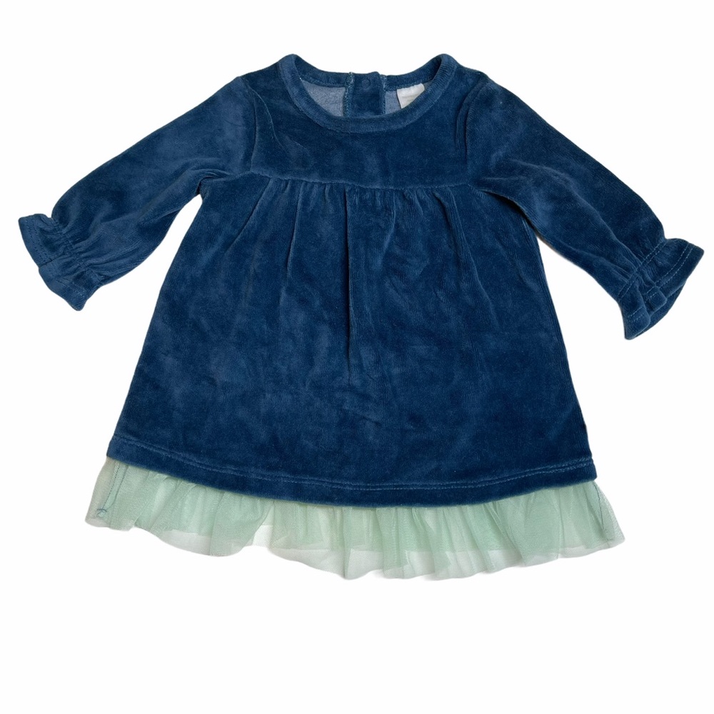 Nordstrom Newborn Dress Blue Tule